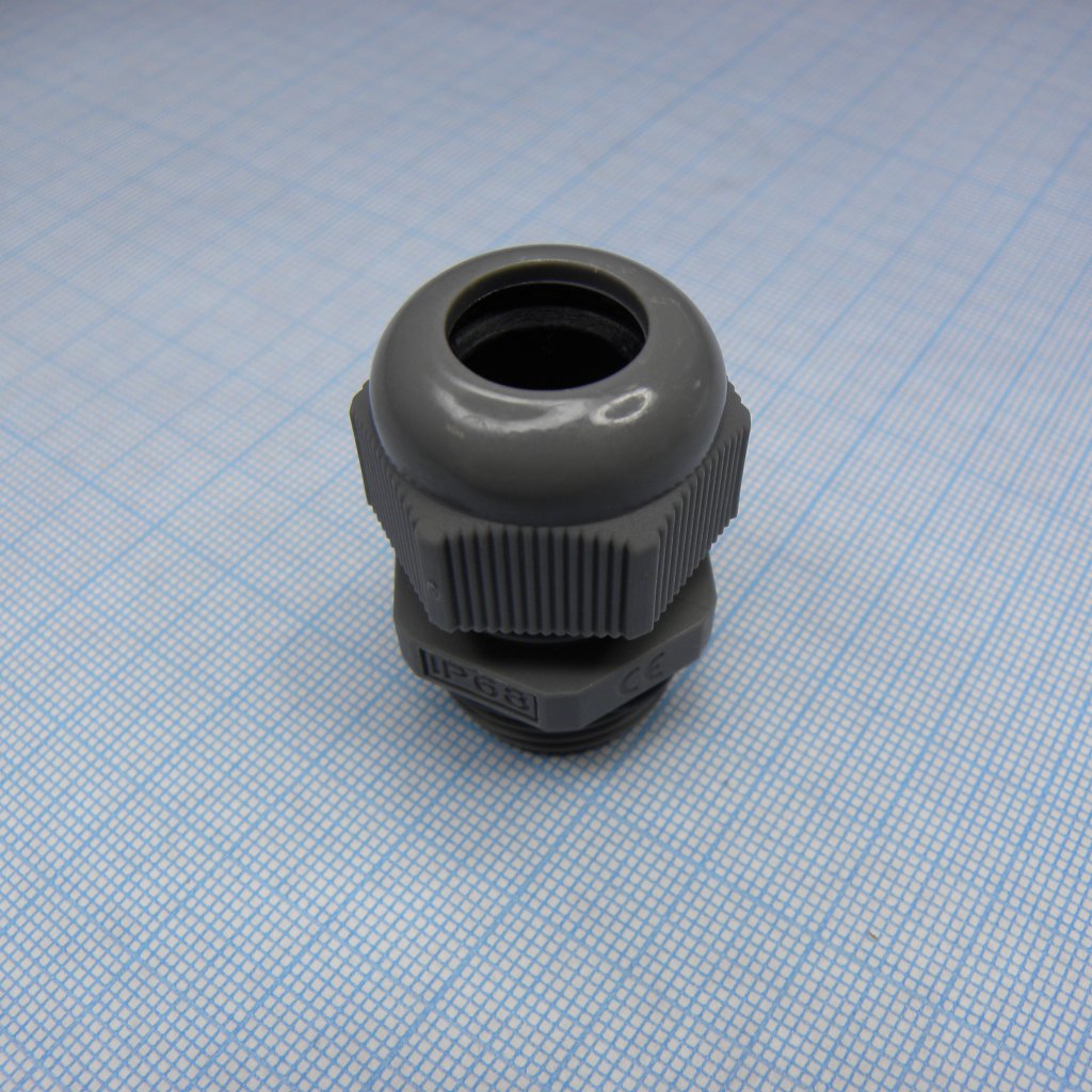 Фото КАБЕЛЬ ВВОД D PG-13.5 (IP68) серый Degson — DDL-PG13.5P-1 (grey) — Кабельные вводы — Degson