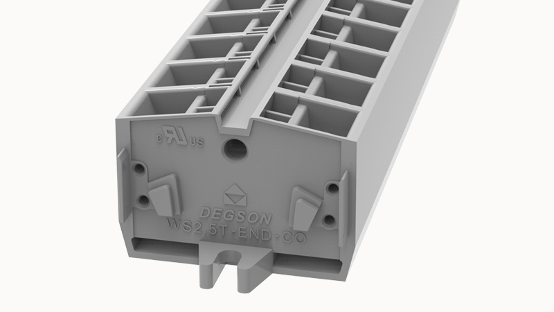 Фото WS2.5T-END-CO-01P-11-00Z(H) Degson — Проходная клемма (MINI) WS2.5T-END-CO-01P-11-00Z(H)