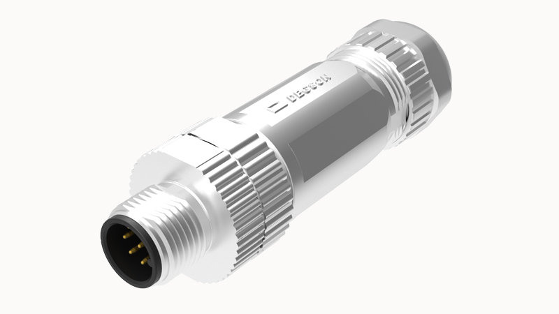 Фото PASH-M12A-10P-MM-SL7002-00Z(H) Degson — Вилочный разъем PASH-M12A-10P-MM-SL7002