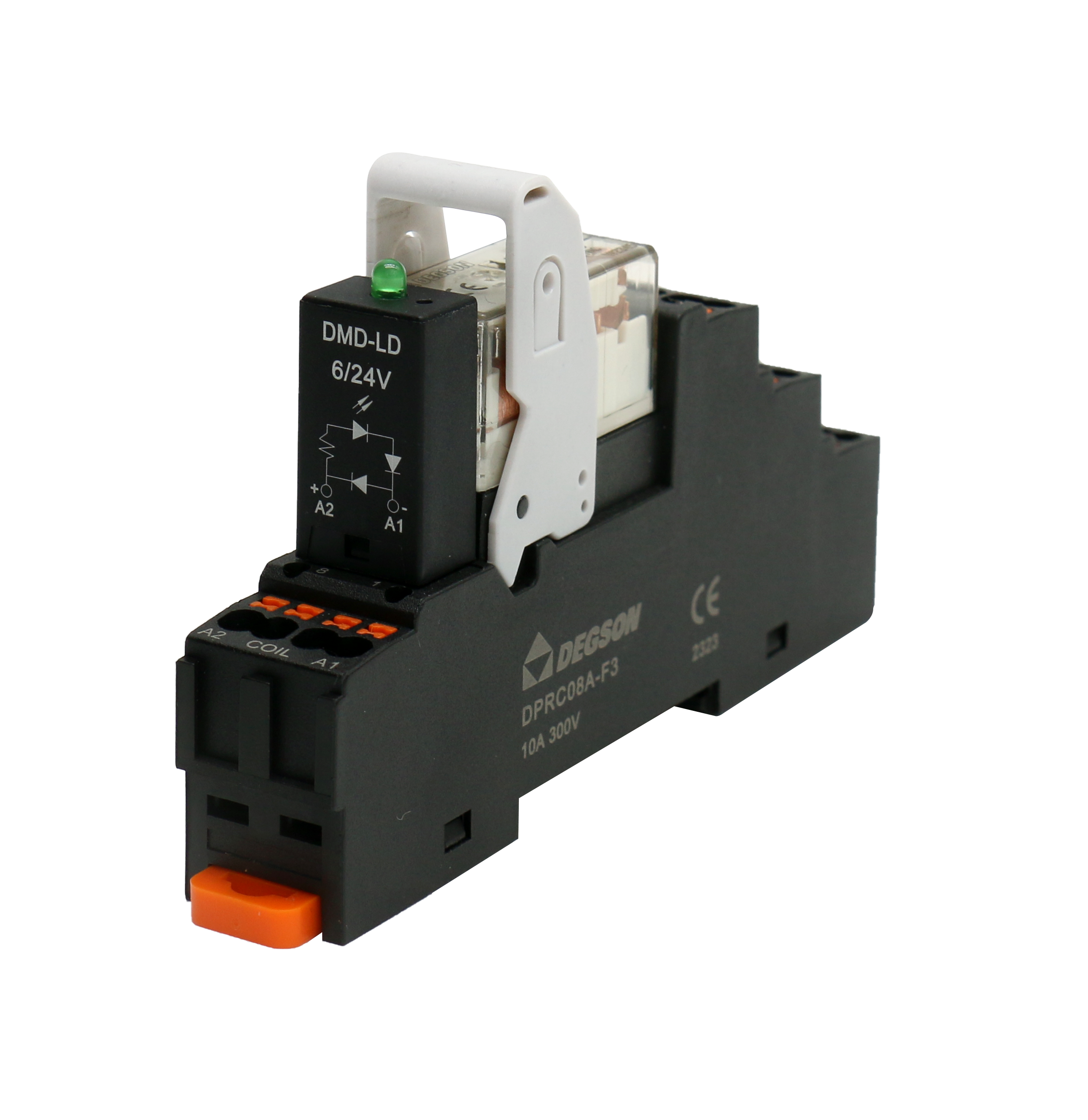 Фото DRPBP-1CH-LD-D24-06Z(H) Degson — Реле с колодкой DRPBP-1CH-LD-D24