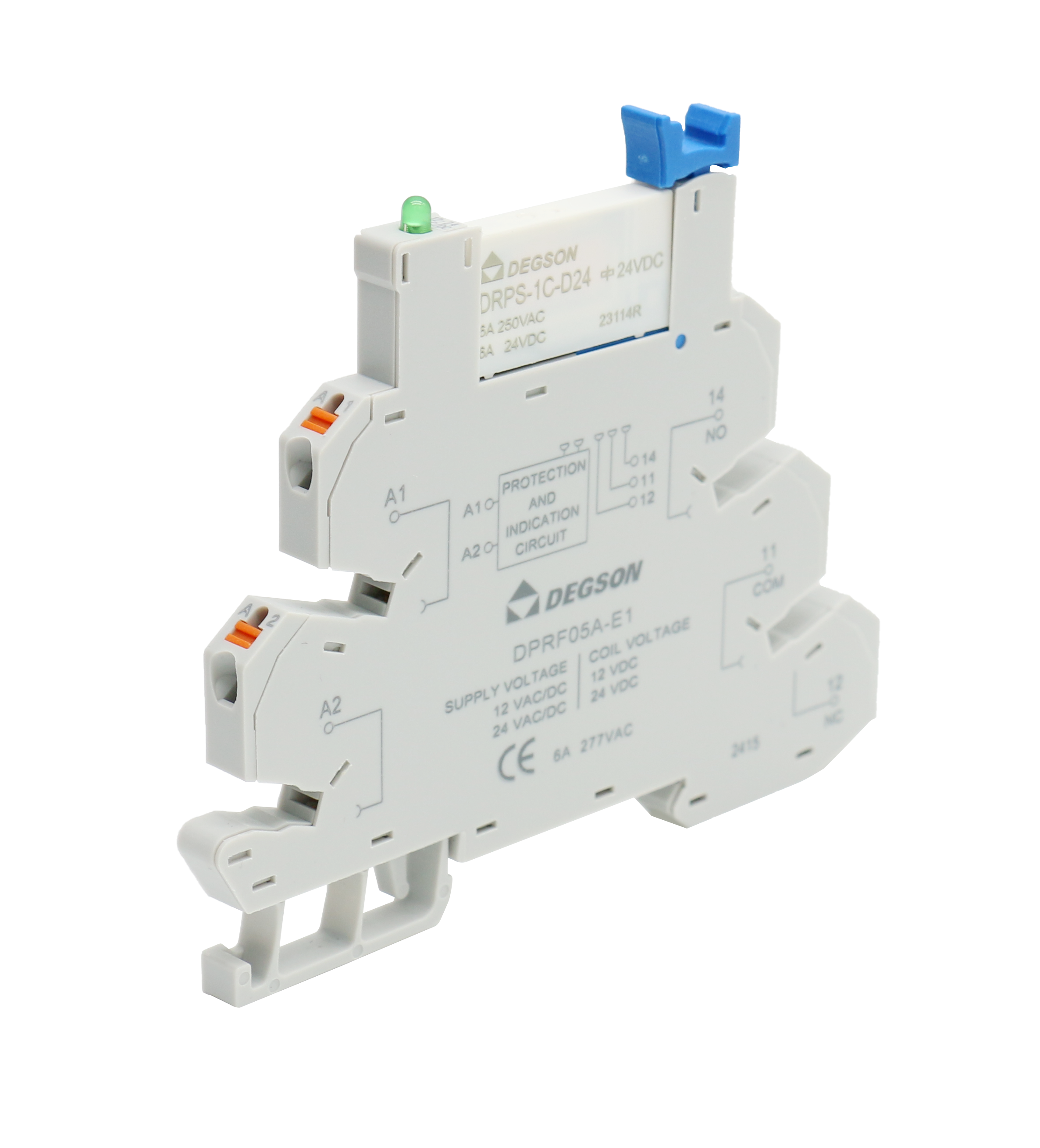 Фото DRPSP-1C-D24-06Z(H) Degson — Реле с колодкой DRPSP-1C-D24