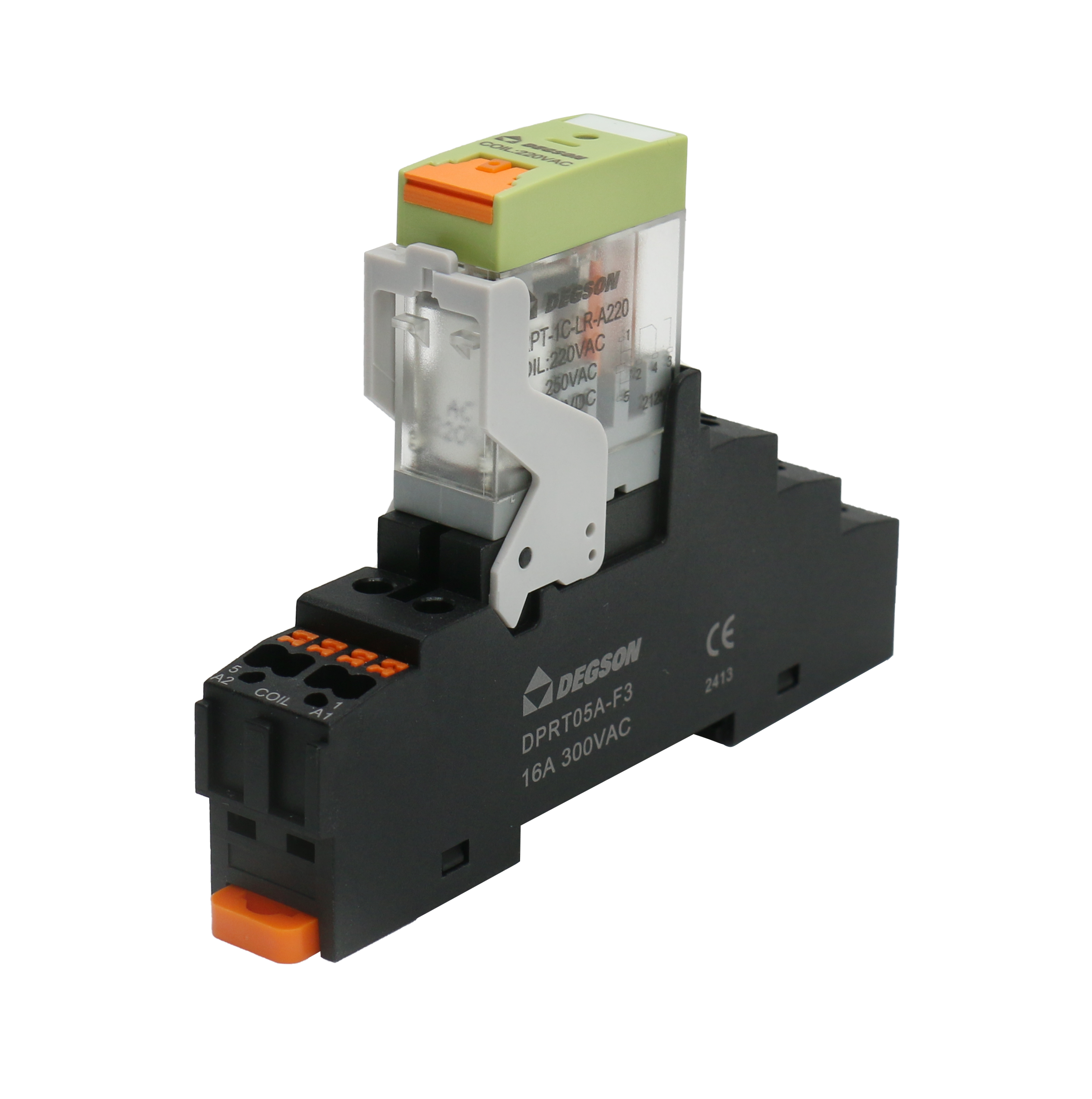 Фото DRPTP-1C-A220-02Z(H) Degson — Реле с колодкой DRPTP-1C-A220