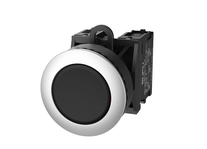 Фото TS2020-0CL60 SUPU — Кнопка плоская (черная) TS2020-0CL60