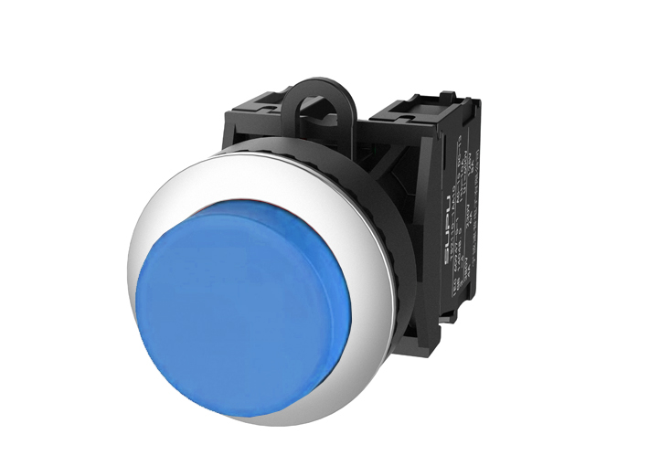 Фото TS2030-0BM40 SUPU — Кнопка выпуклая (синяя) TS2030-0BM40