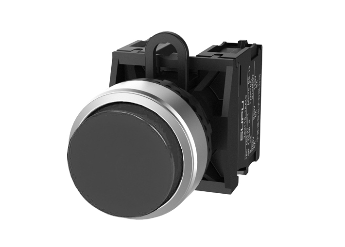 Фото TS2520-0BL60-R10 SUPU — Кнопка выпуклая (черная) TS2520-0BL60-R10