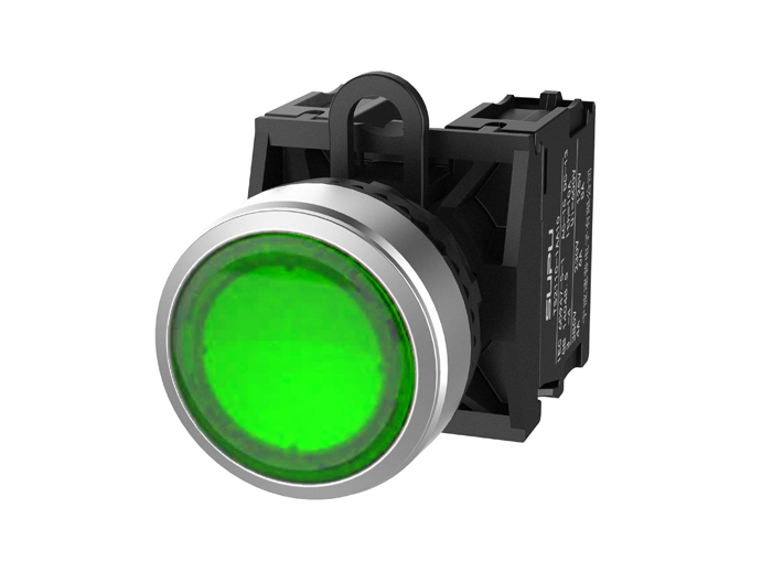 Фото TS2527-0CL20-R20 SUPU — Кнопка плоская (зеленая) TS2527-0CL20-R20