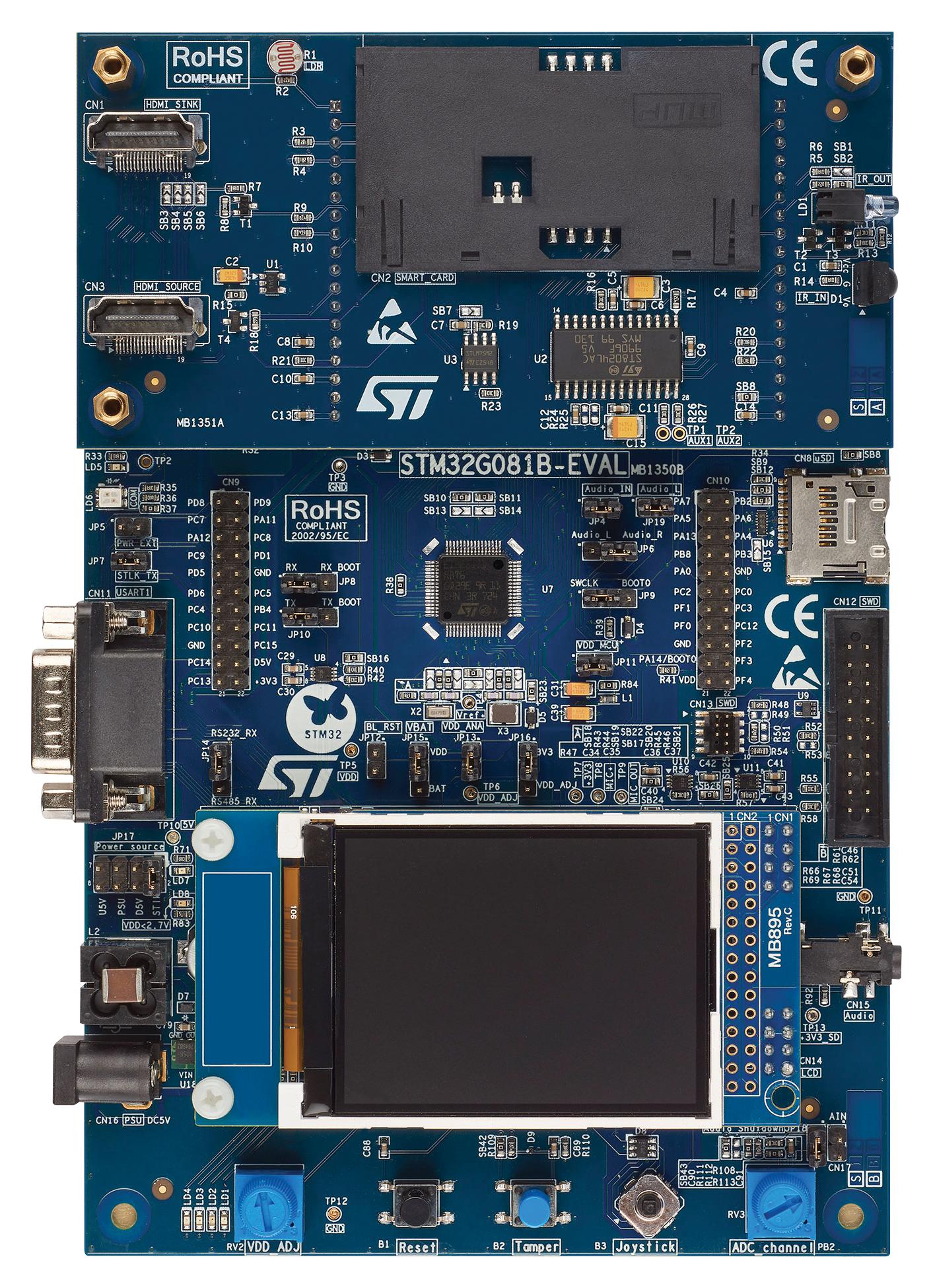 Фото STM32G081B-EVAL ST Microelectronics — STM32G081B-EVAL — Оценочные и отладочные платы — ST Microelectronics