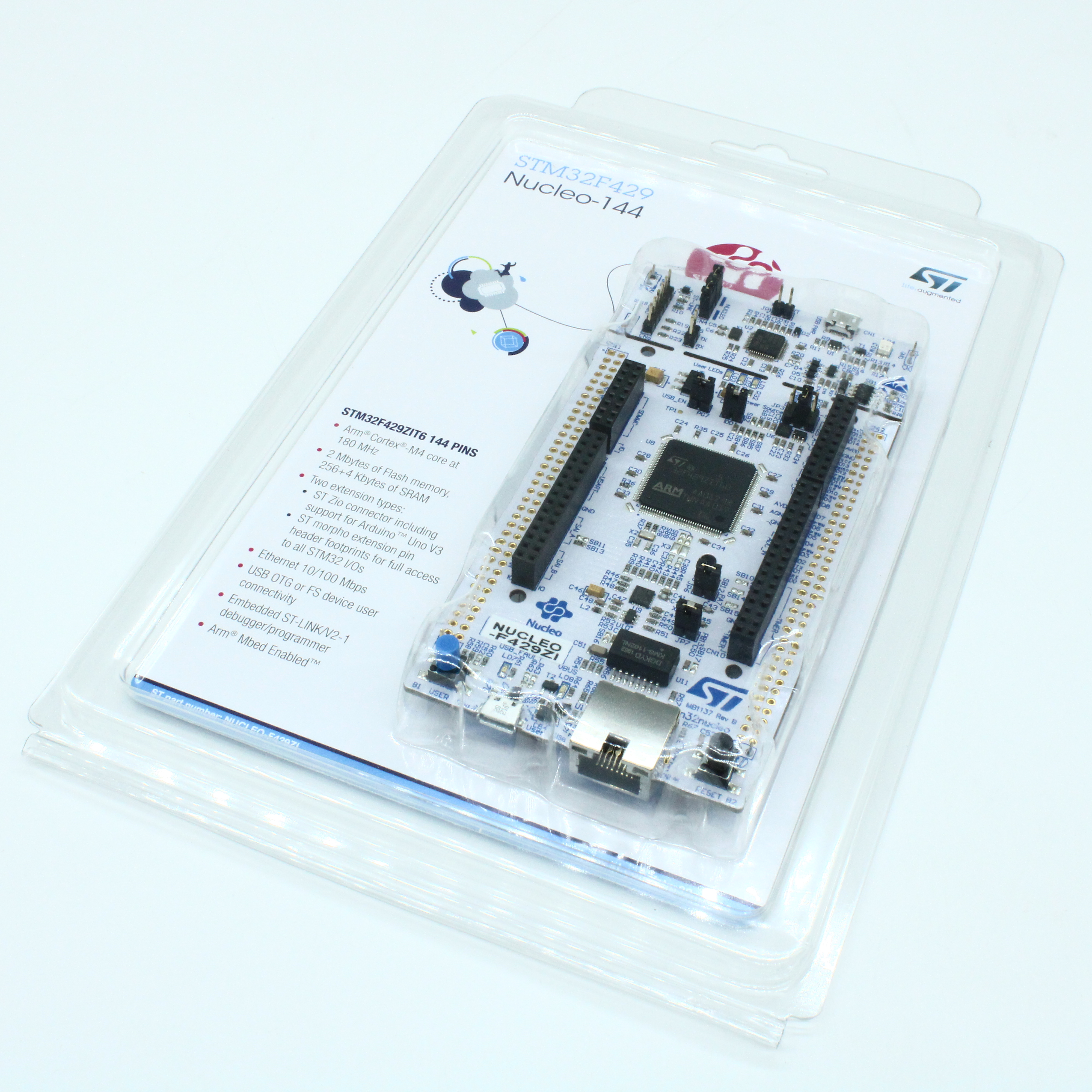 Фото NUCLEO-F429ZI ST Microelectronics — NUCLEO-F429ZI — Оценочные и отладочные платы — ST Microelectronics