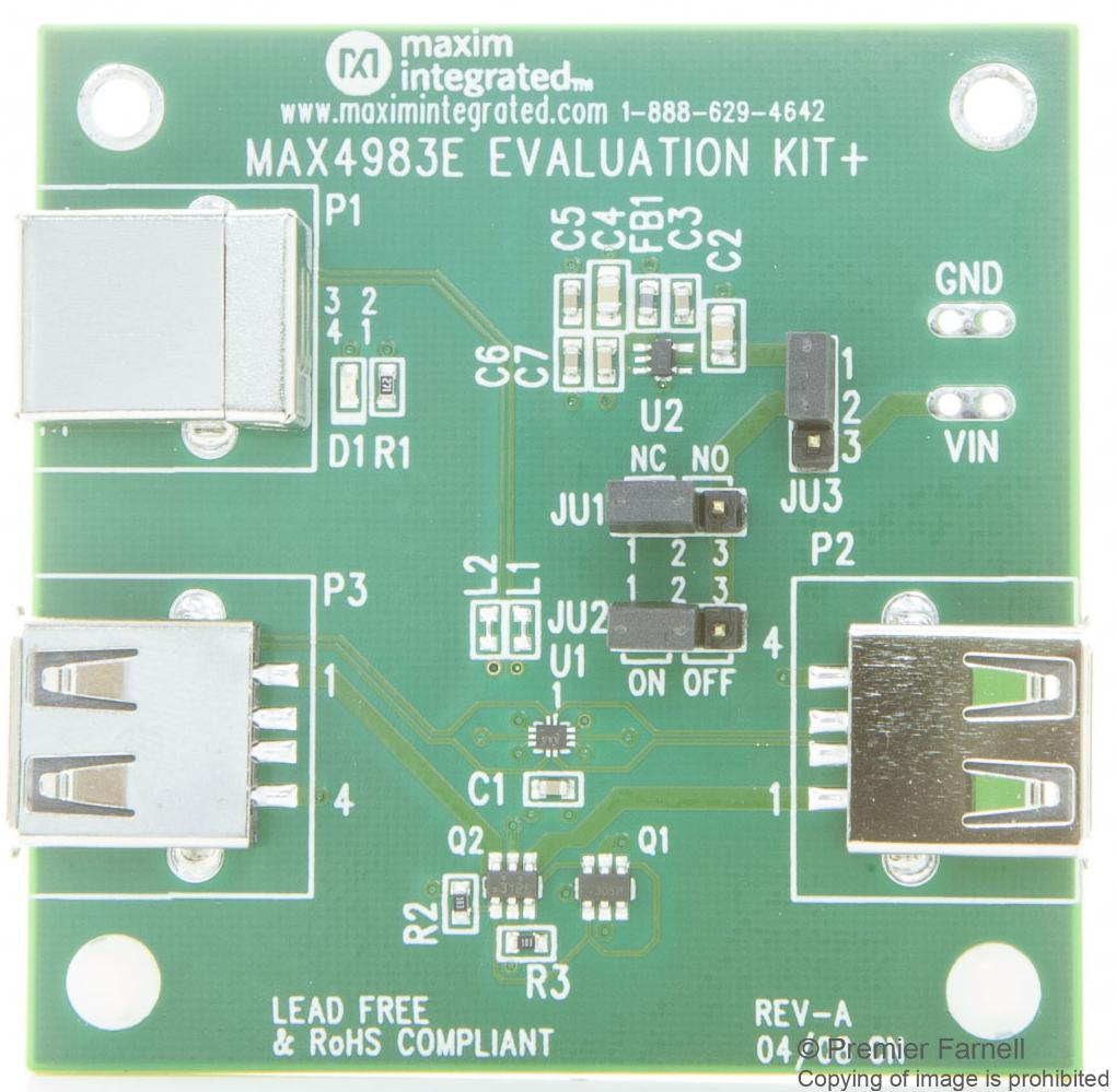Фото MAX4983EEVKIT+ Analog Devices, Inc. — MAX4983EEVKIT+ — Разное — Analog Devices, Inc.