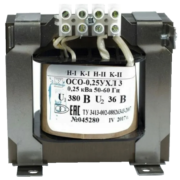 ОСО-0,25 УХЛ3 380/36, IP00, трансформатор  