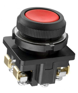 КЕ-011 У3 исп.5, красный, 1р, цилиндр, IP40, 10А ,660В, выключатель кнопочный  (ЭТ)