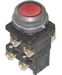 КЕ-182 У2 исп.3, красный, 2з+2р, цилиндр, IP54, 10А, 660В, выключатель кнопочный  (ЭТ)