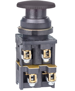 КЕ-022 У3 исп.4, черный, 1з+3р, гриб без фиксации, IP40, 10А, 660В, выключатель кнопочный  (ЭТ)