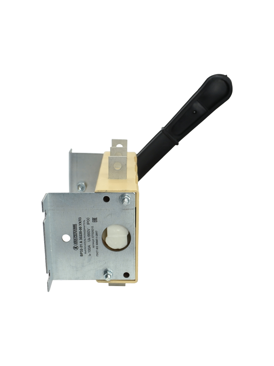 ВР32-31 А 30220-00 УХЛ3, 100А, несъёмная боковая рукоятка, 3-х полюсный на одно направление, IP00, выключатель-разъединитель  (ЭТ)