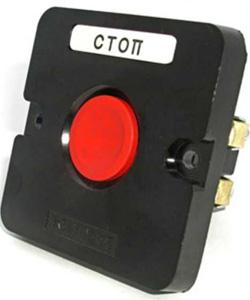 ПКЕ 112-1 У3, 10А, 660В, 1 элемент, красный цилиндр, в нишу, IP40, пост управления  (ЭТ)