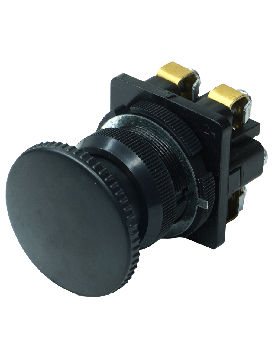 КЕ-021 У3 исп.2, черный, 1з+1р, гриб без фиксации, IP40, 10А, 660В, выключатель кнопочный  (ЭТ)