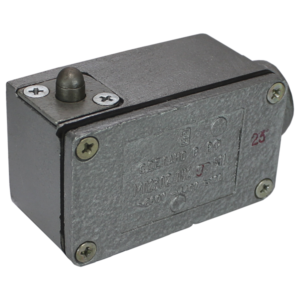МП 2302 У2 исп.05, IP54, толкатель с увеличеным ходом, базовый, винт, микровыключатель 