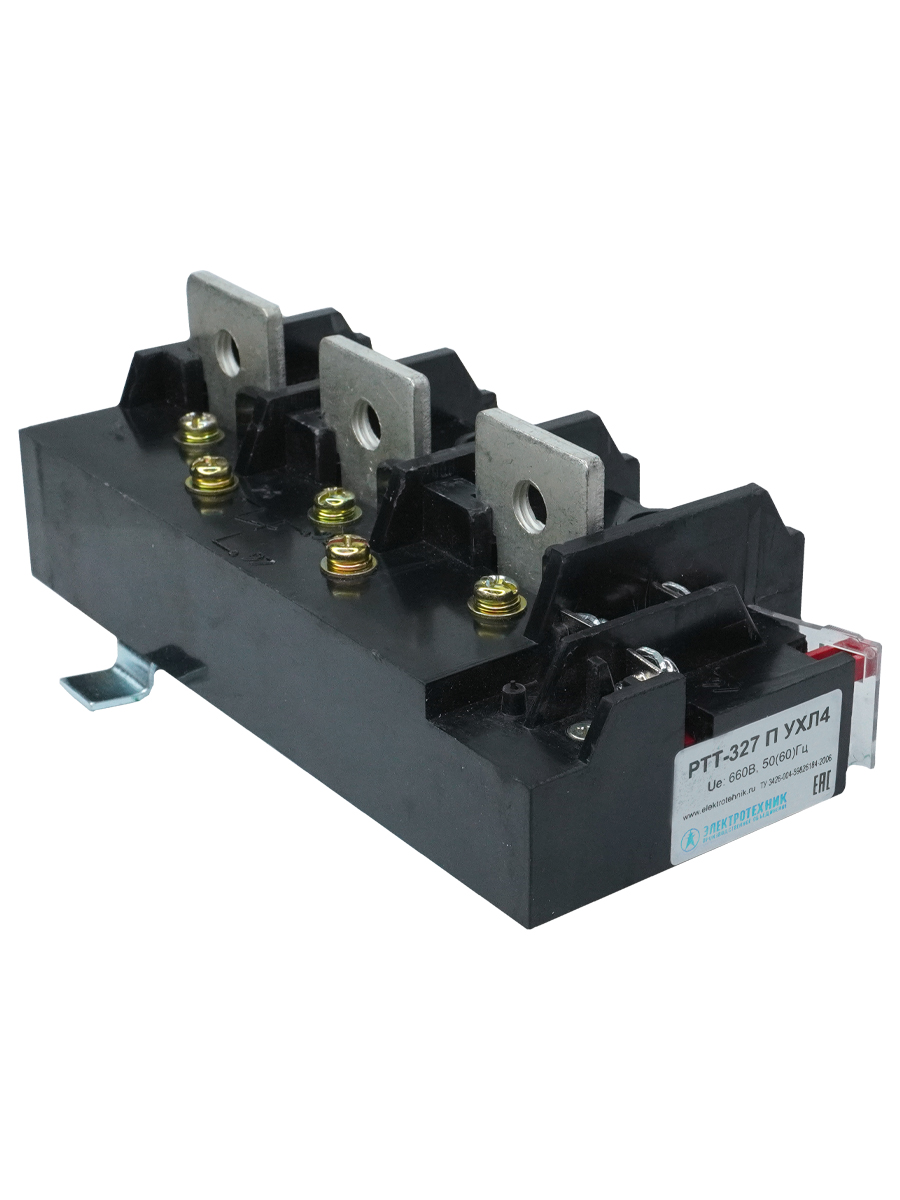 РТТ-327 П УХЛ4, 260А, 221,0 - 260,0А, 660В/50Гц, 1з+1р, ручной возврат, IP00, реле электротепловое токовое  (ЭТ)