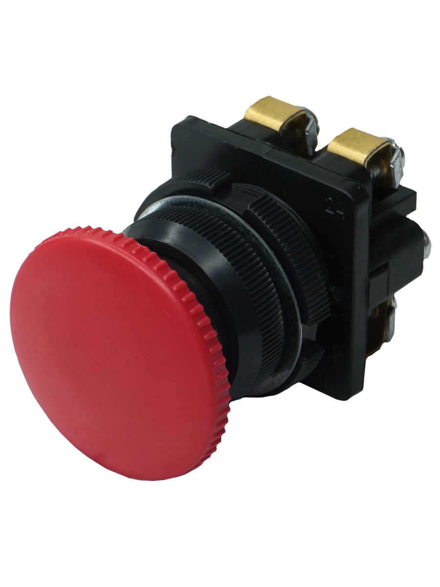 КЕ-021 У3 исп.2, красный, 1з+1р, гриб без фиксации, IP40, 10А, 660В, выключатель кнопочный  (ЭТ)