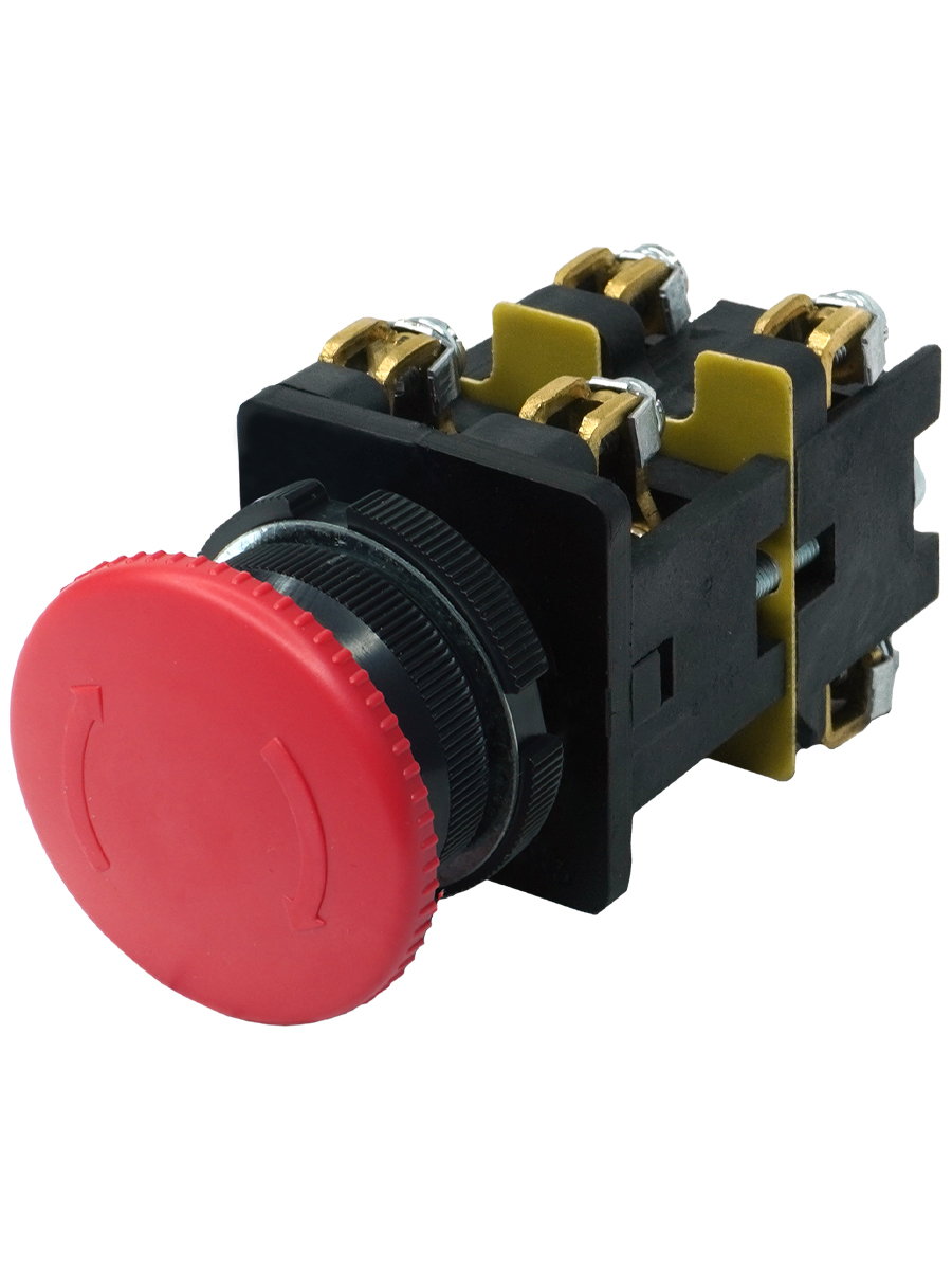 КЕ-022 У3 исп.3, красный, 2з+2р, гриб без фиксации, IP40, 10А, 660В, выключатель кнопочный  (ЭТ)
