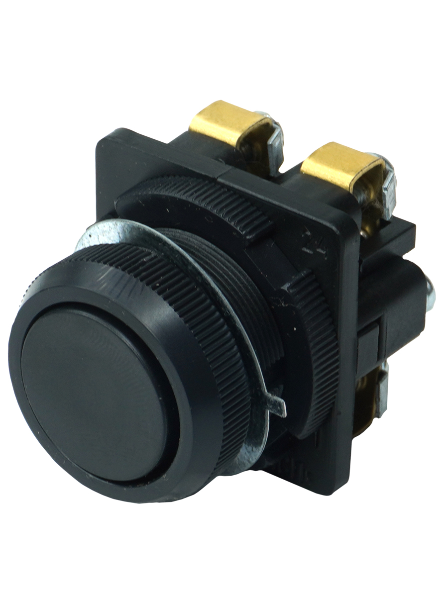 КЕ-011 У3 исп.1, черный, 2з, цилиндр, IP40, 10А ,660В, выключатель кнопочный  (ЭТ)