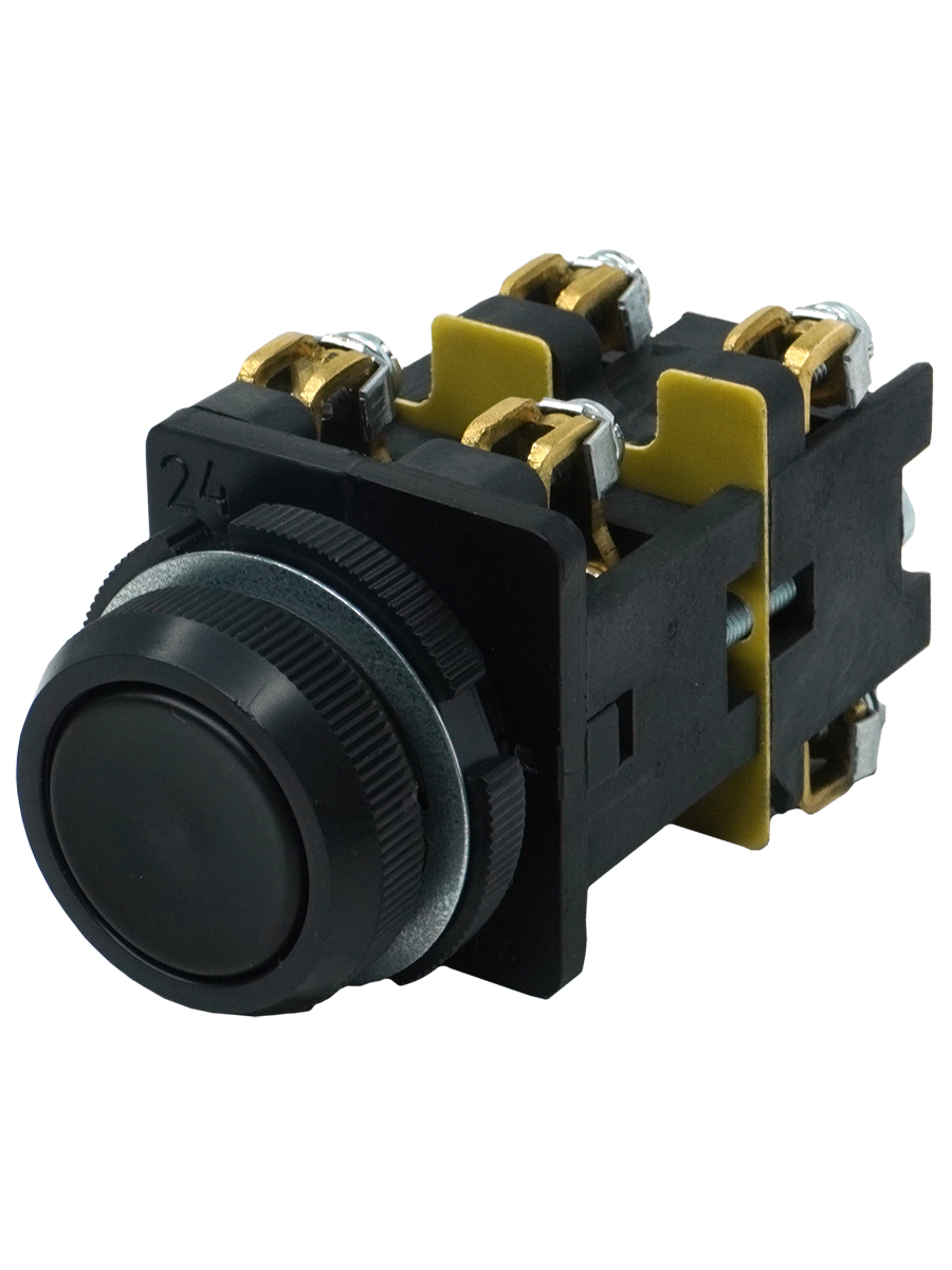 КЕ-012 У3 исп.3, черный, 2з+2р, цилиндр, IP40, 10А, 660В, выключатель кнопочный  (ЭТ)