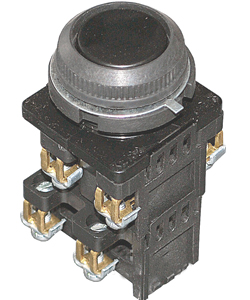 КЕ-182 У2 исп.8, черный, 1з+2р, цилиндр, IP54, 10А ,660В, выключатель кнопочный  (ЭТ)
