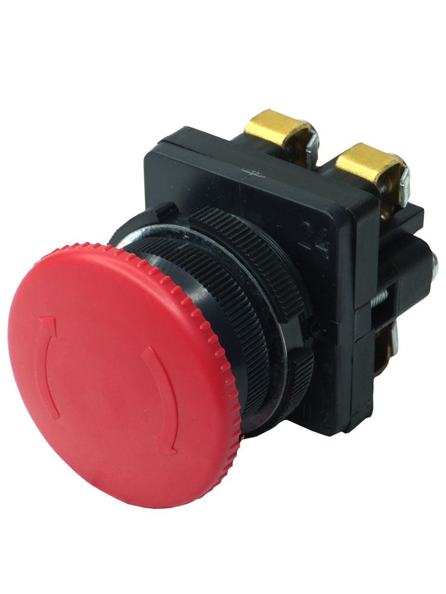 КЕ-131 У3 исп.2, красный, 1з+1р, гриб с фиксацией, IP40, 10А, 660В, выключатель кнопочный  (ЭТ)