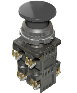 КЕ-192 У2 исп.5, черный, 4р, гриб без фиксации, IP54, 10А ,660В, выключатель кнопочный  (ЭТ)
