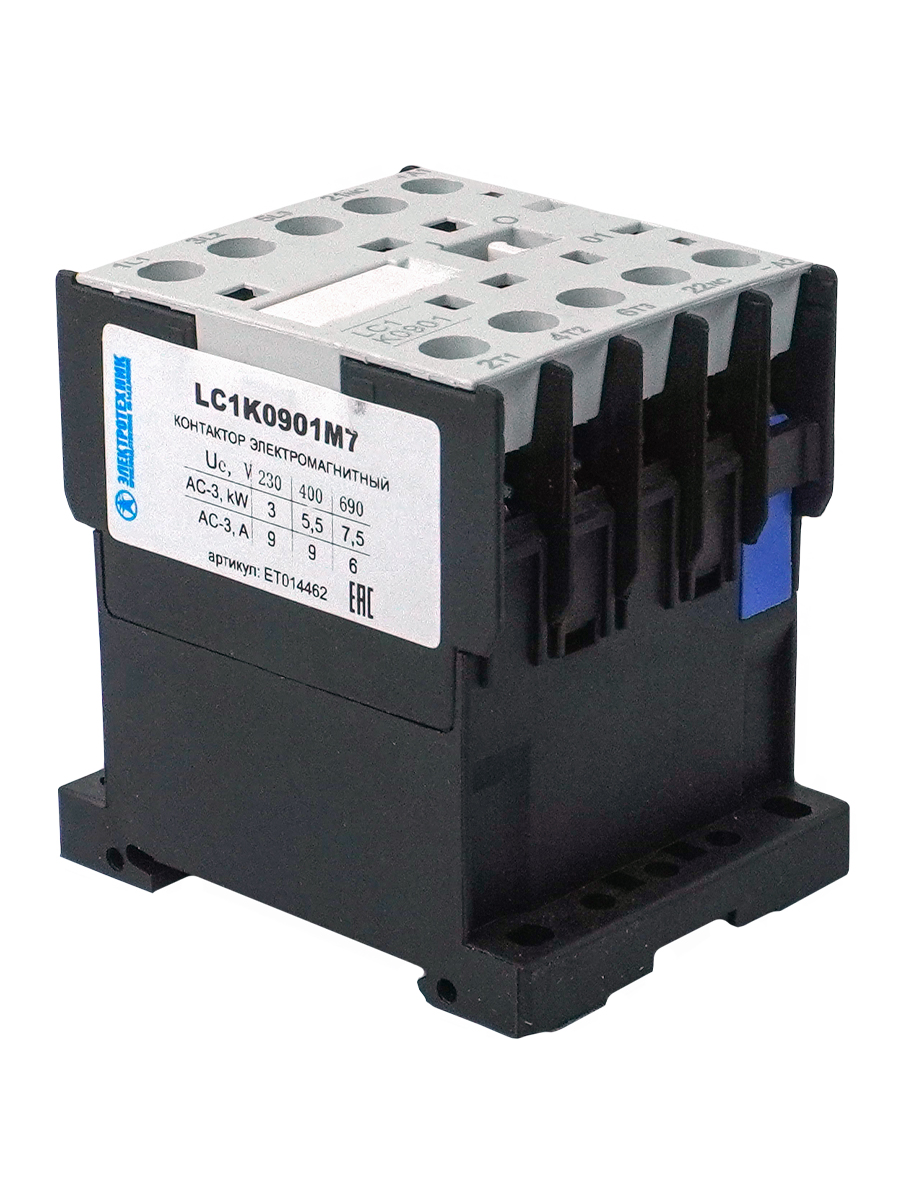 LC1K0901M7, 3P, 9А, 1НЗ, 220В/50/60Гц, винтовой зажим, контактор  электромагнитный  (ЭТ)