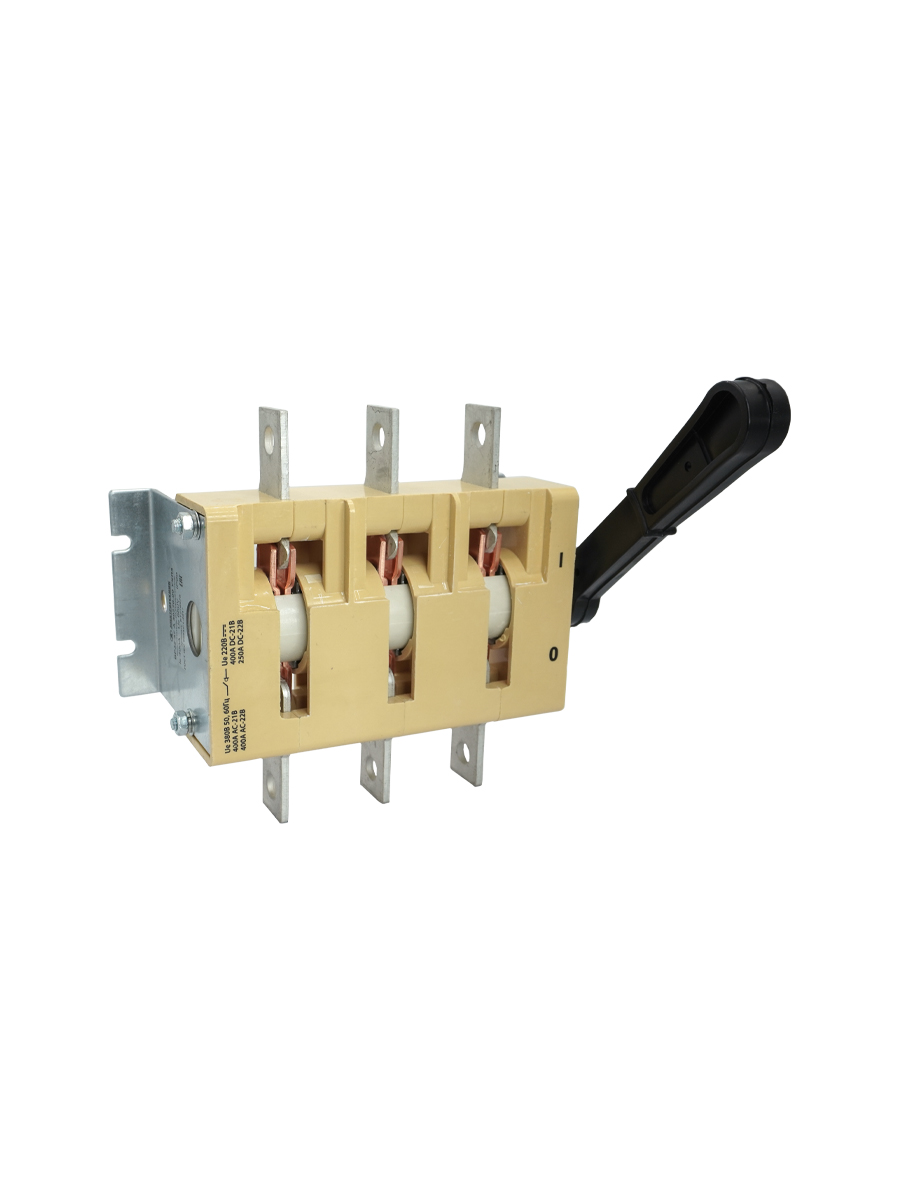ВР32-37 А 30220-00 УХЛ3, 400А, несъёмная боковая рукоятка, 3-х полюсный на одно направление, IP00, выключатель-разъединитель  (ЭТ)