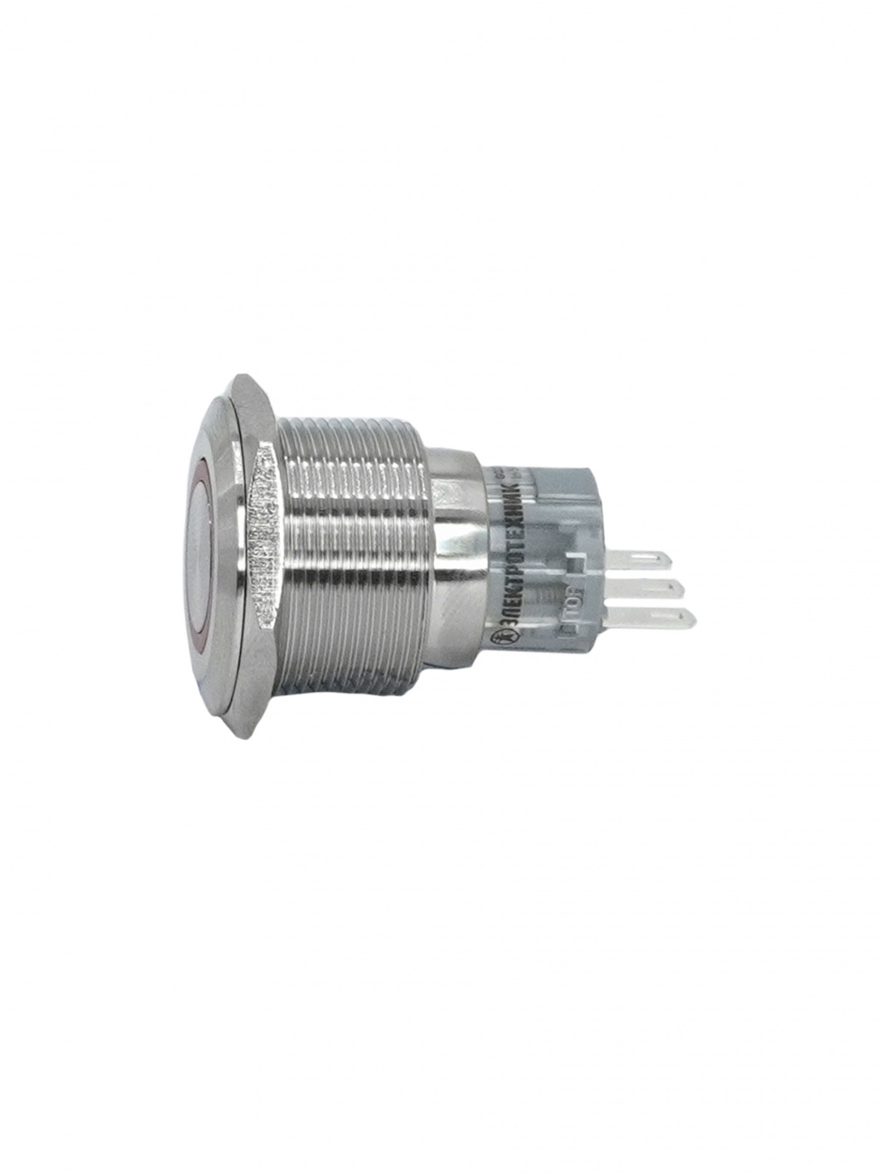 GQ22-L-11E/R/S, красный, металл, 1C1NO1NC, цилиндр, d22мм, IP65, выключатель кнопочный  (ЭТ)