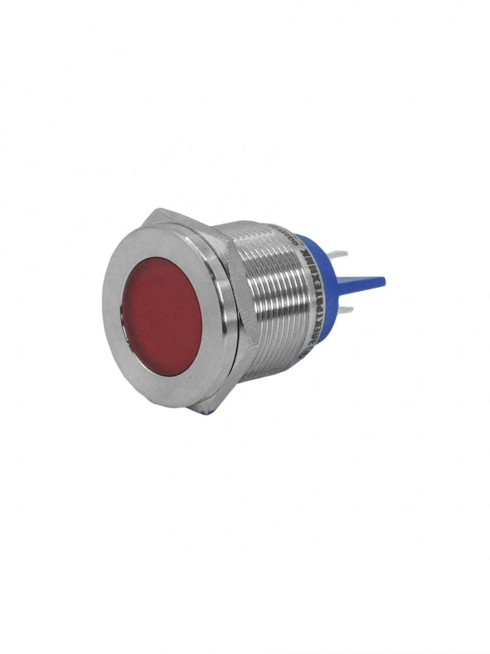 GQ22T-D/L/R/24V/S, красная, металл. корпус, светодиодная матрица d=22мм, 24В AC/DC, IP67, индикаторная лампа  (ЭТ)
